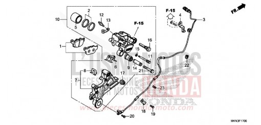 REAR BRAKE CALIPER CB650RAK de 2019